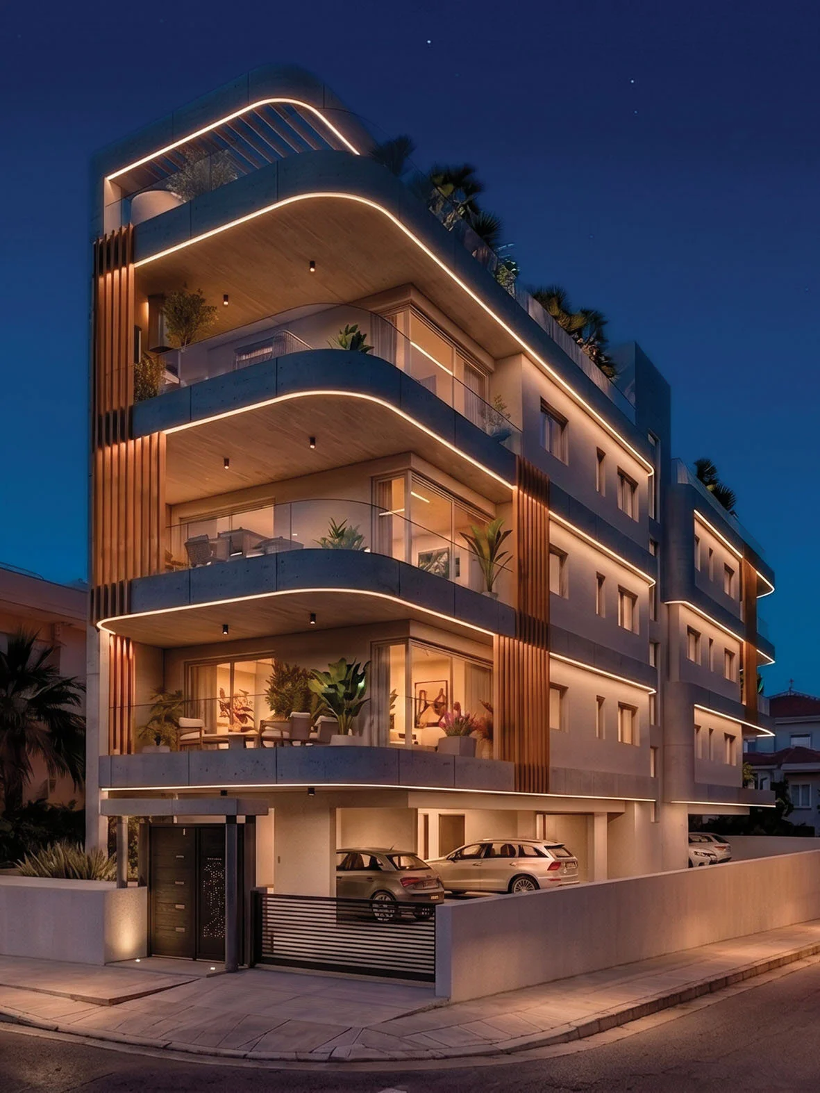 Two-bedroom apartment with roof garden (unit 302) at The River Residence, Limassol